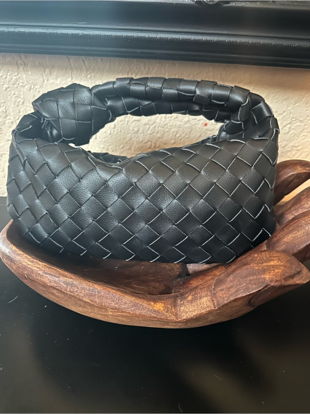 Black Woven Mini Bag